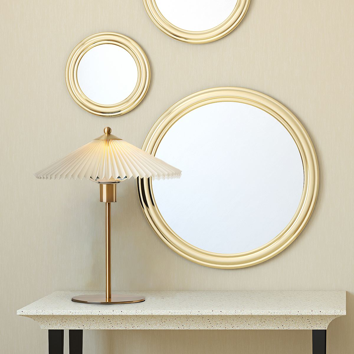 Antizer Perla Pleated Table Lamp for Bedroom