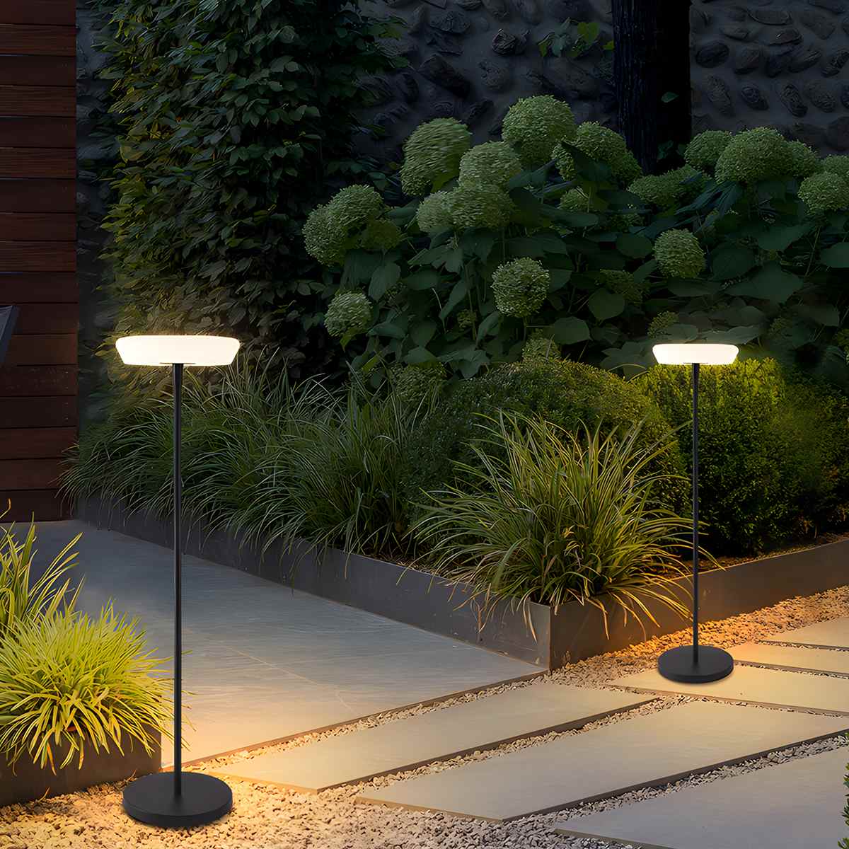 Antizer Outdoor Solar LED Floor Lamp for Garden