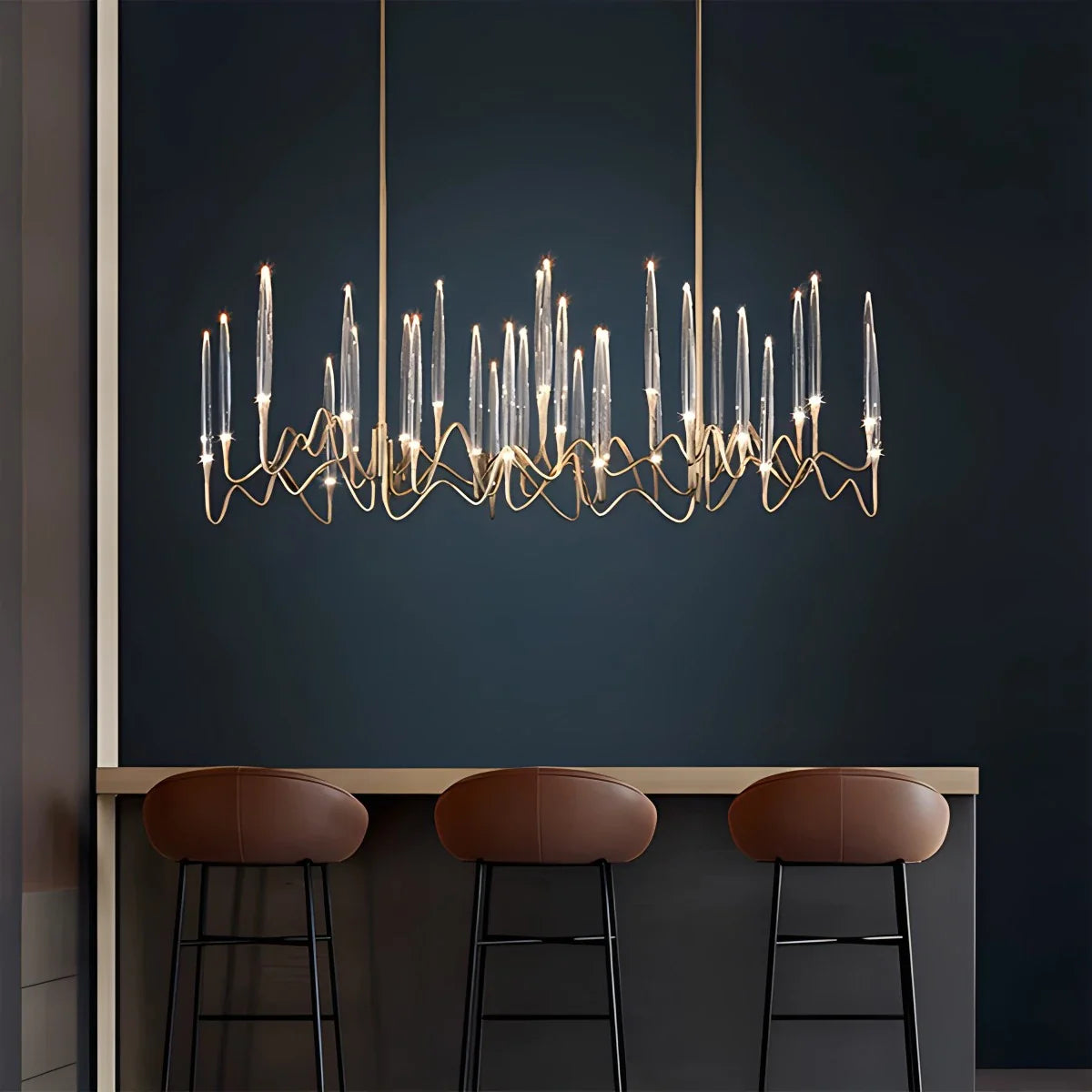 Antizer Modern Branch Chandelier & Floor Lamp