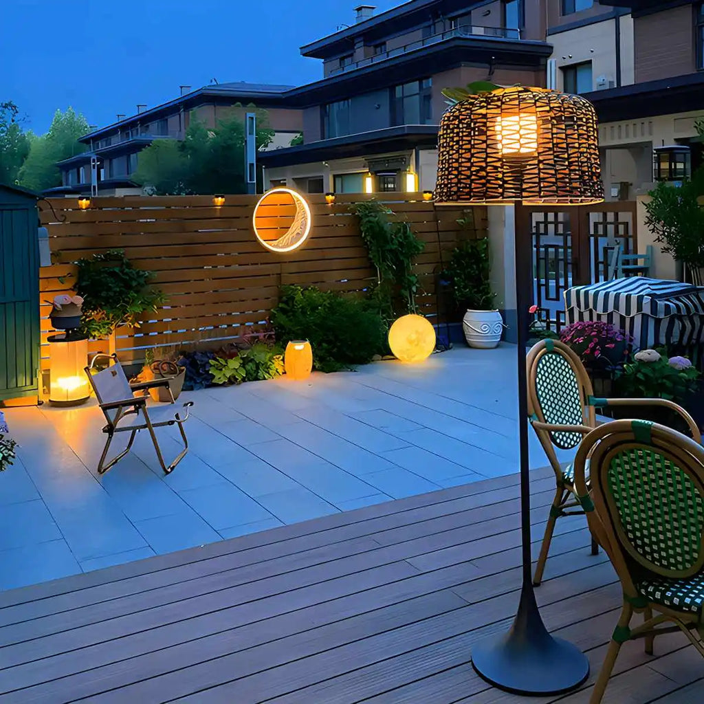 Antizer Vine Woven Floor Lamp for Outdoor