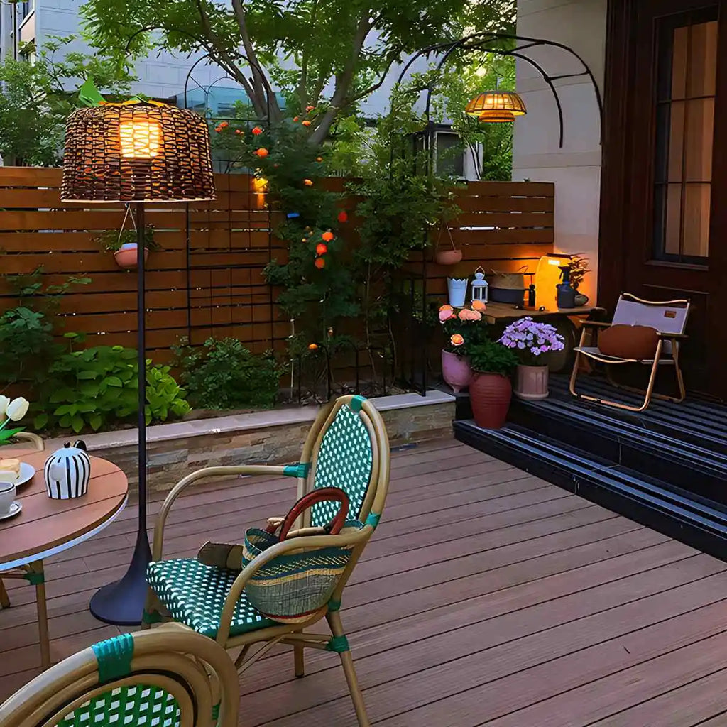 Antizer Vine Woven Floor Lamp for Outdoor