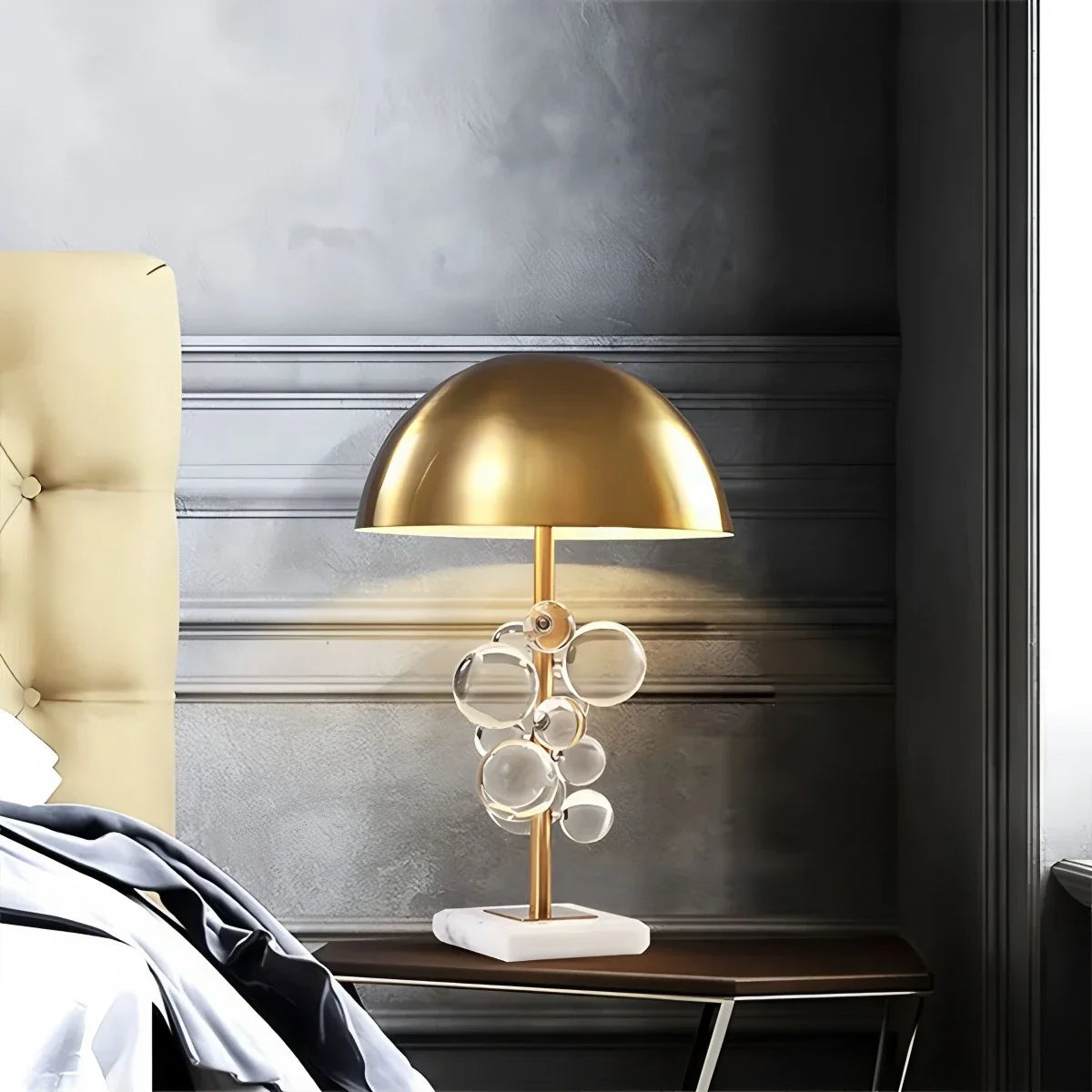 Antizer Bubble Dome Table Lamp for Bedside Table