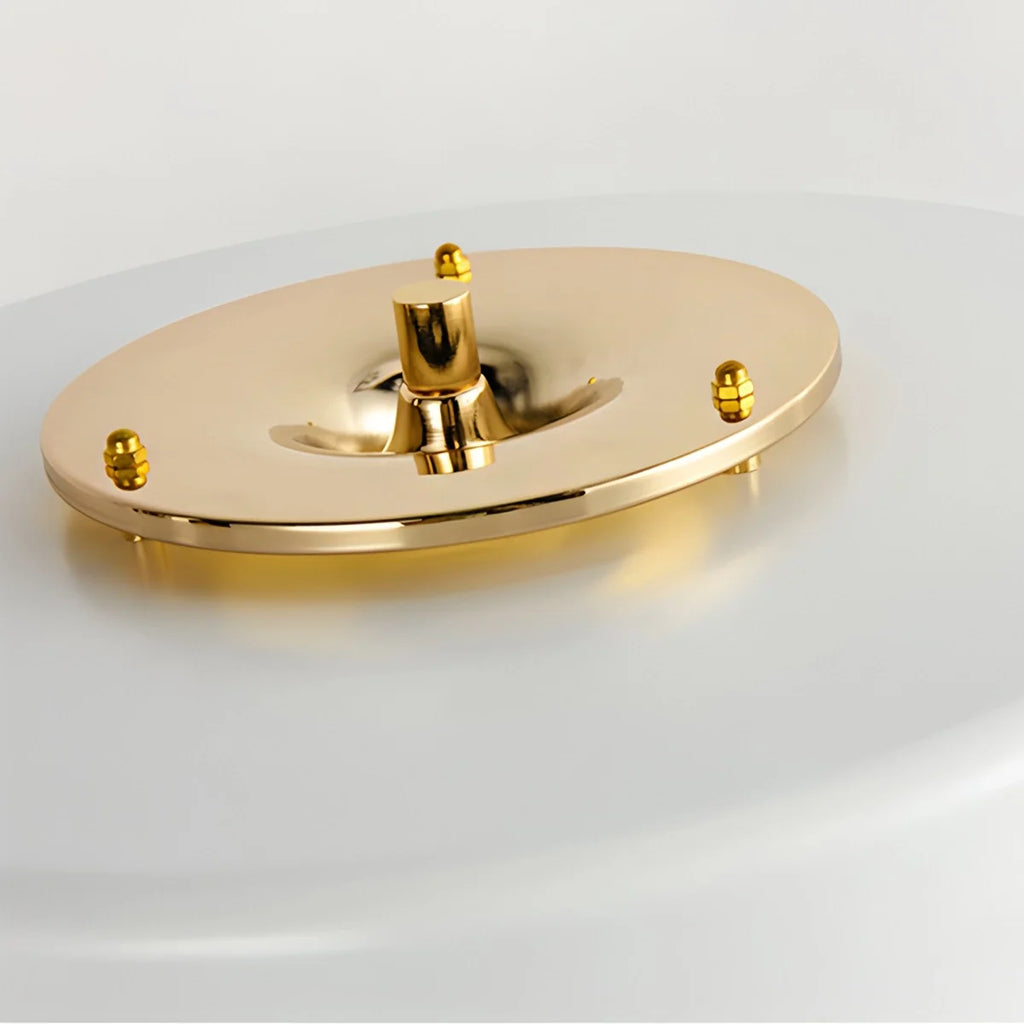 Antizer Mid-Century Round Table Lamp with Pull Chain