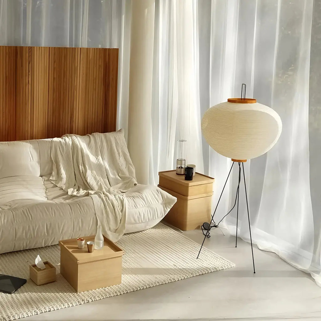 Antizer Rice Paper Art Floor & Table Lamp