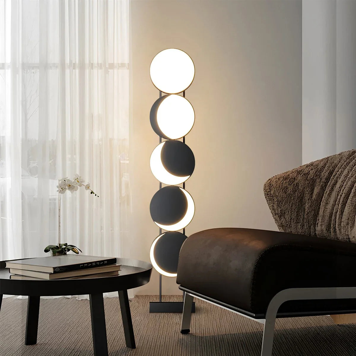 Antizer Minimalist Moon Phase Floor Lamp