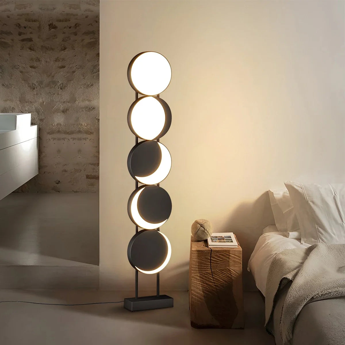 Antizer Minimalist Moon Phase Floor Lamp