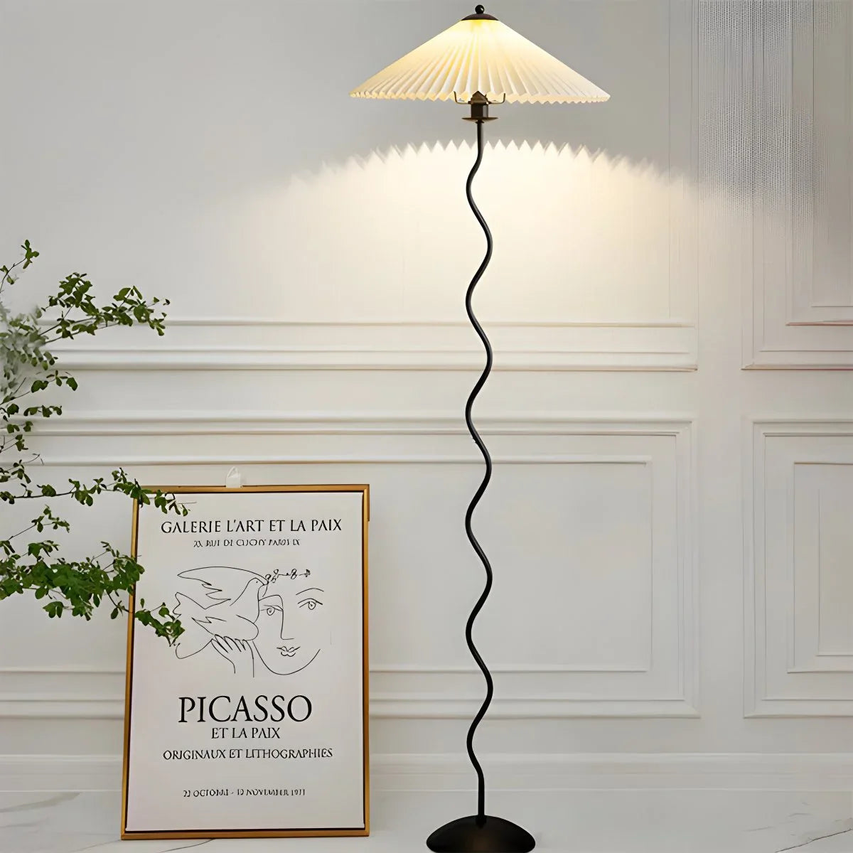 Antizer Pleated Squiggle Floor & Table Lamp