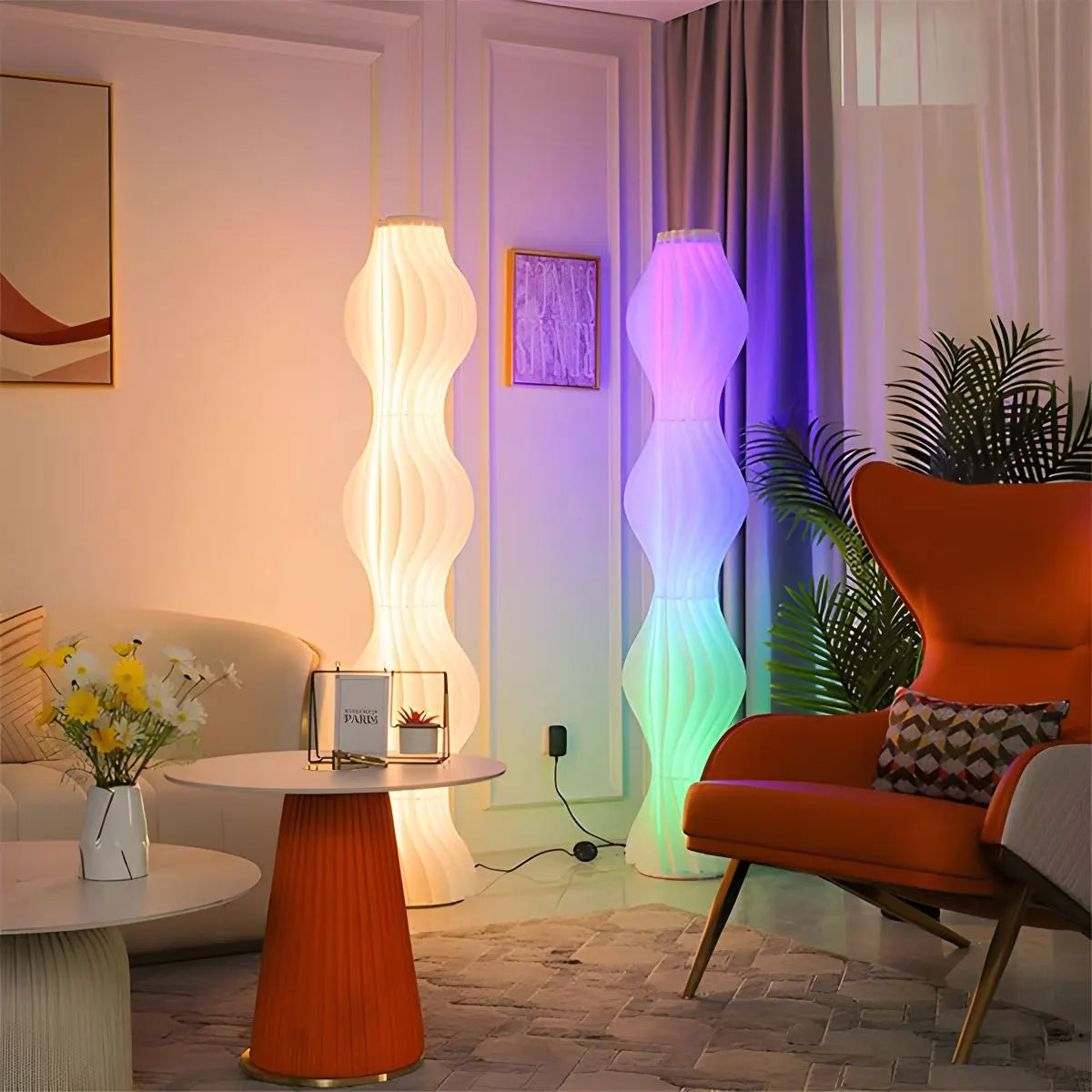 Antizer Wave Column Floor Lamp for Living Room Bedroom