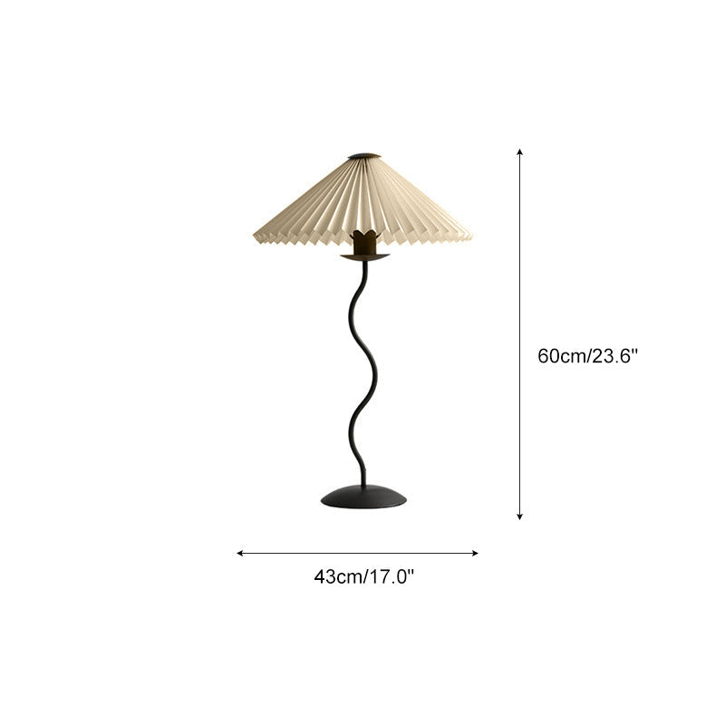 Antizer Pleated Squiggle Floor & Table Lamp