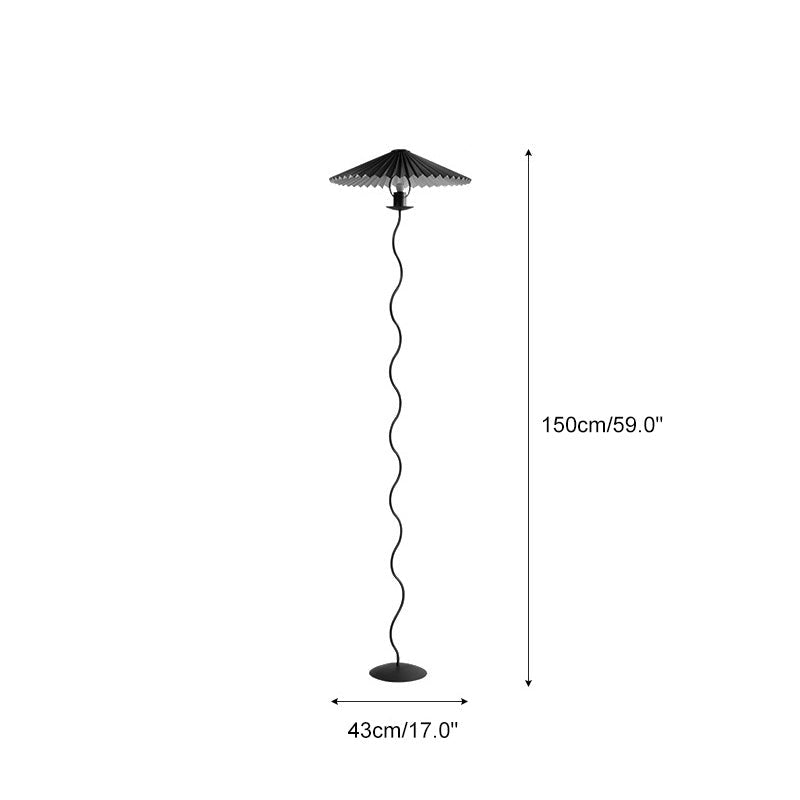 Antizer Pleated Squiggle Floor & Table Lamp