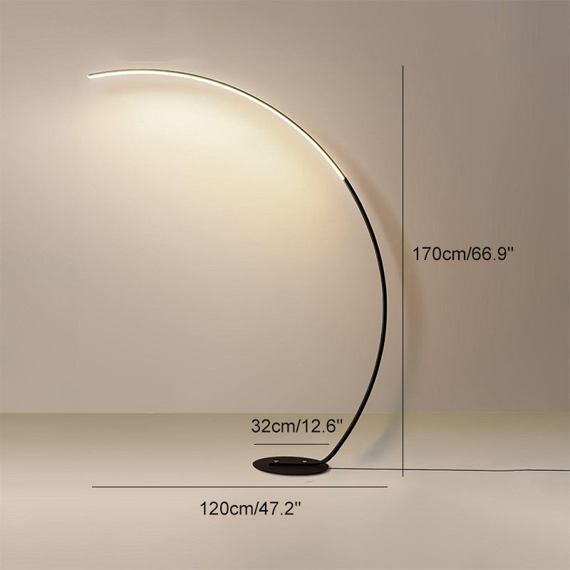 Antizer Crescent Arc LED Floor Lamp for Bedroom