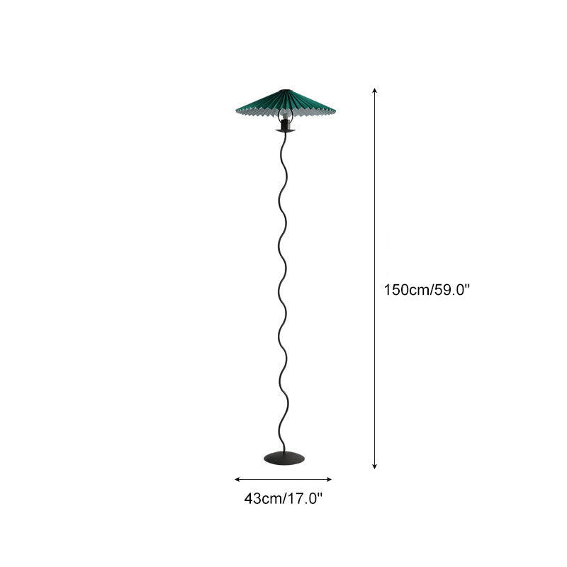 Antizer Pleated Squiggle Floor & Table Lamp