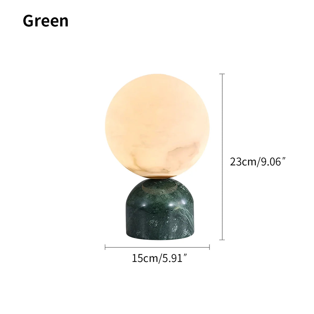 Antizer Modern Globe Spanish Alabaster Table Lamp Bedside Lighting