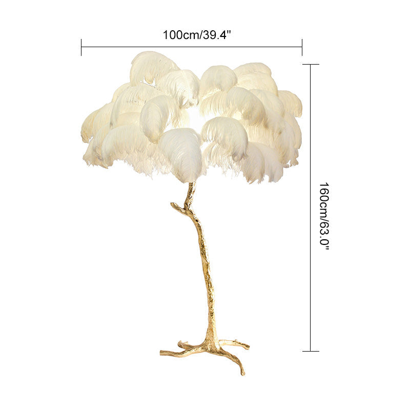 Antizer Feather Palm Tree Floor Lamp for Living Room