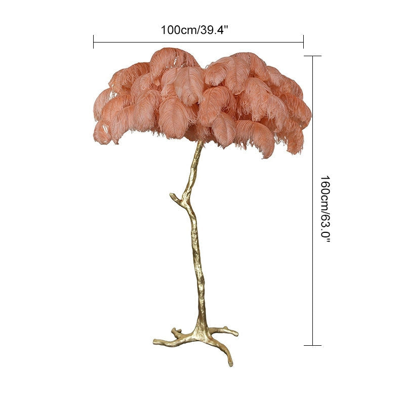 Antizer Feather Palm Tree Floor Lamp for Living Room