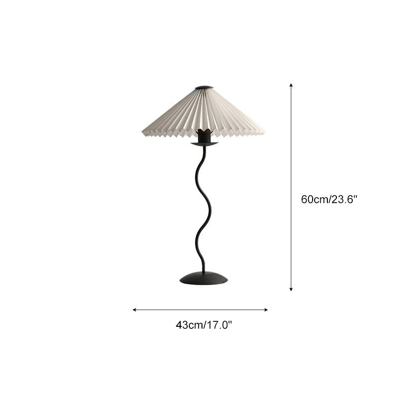 Antizer Pleated Squiggle Floor & Table Lamp