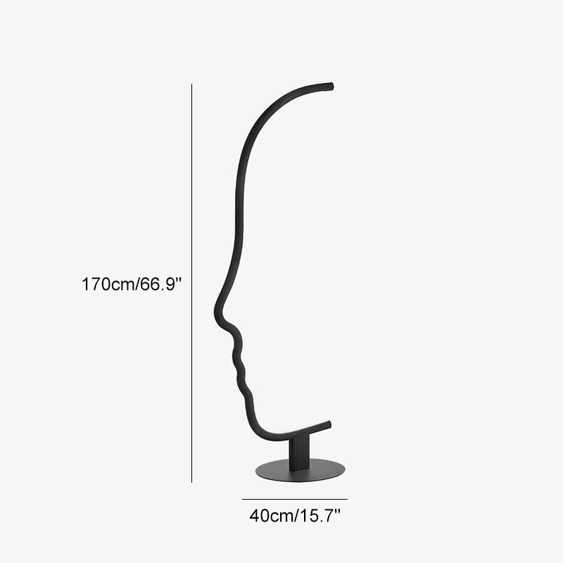 Antizer Facial Profile Sculptural Floor Lamp